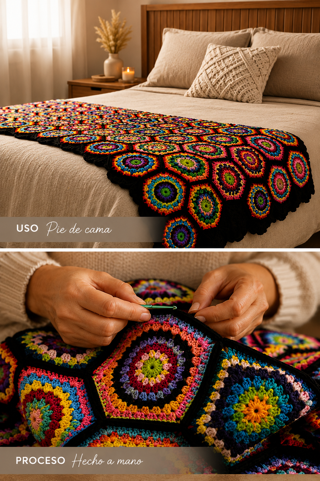 Accesorio artesanal tejido a mano