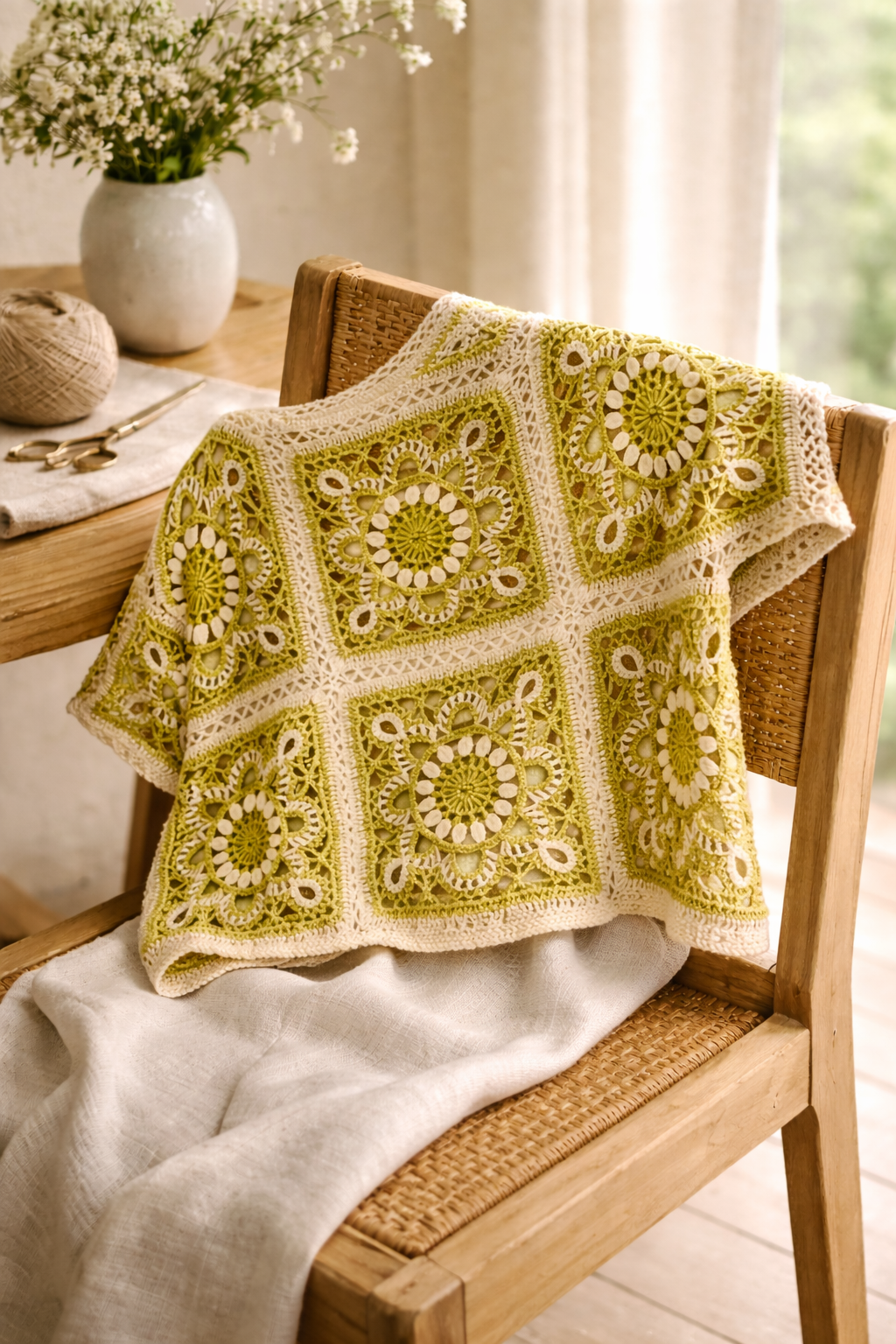 Poncho artesanal de lana